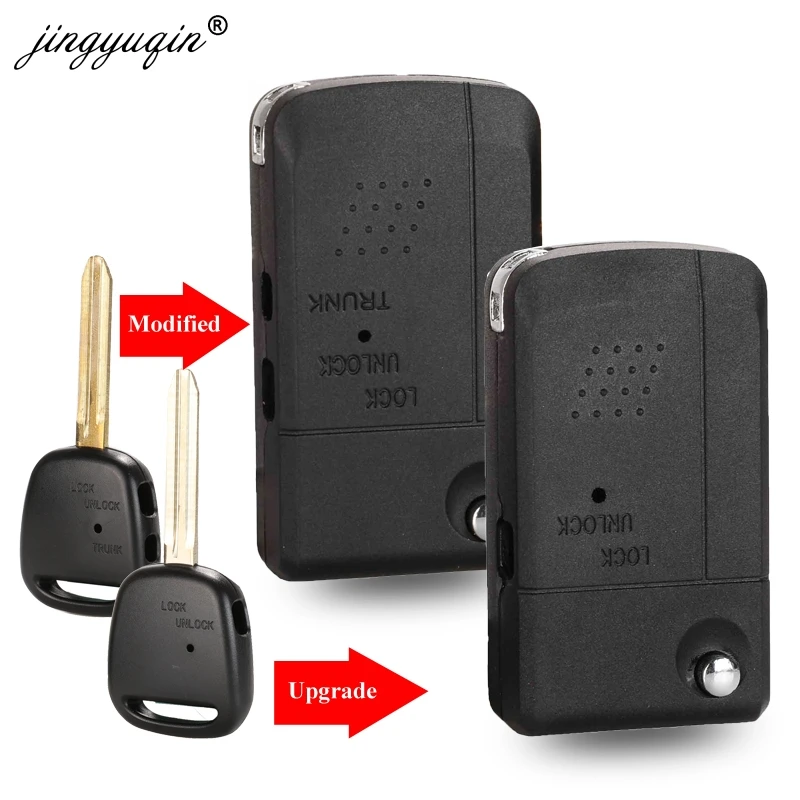 Jingyuqin 1/2 боковые кнопки Fob Модифицированная откидная оболочка ключа