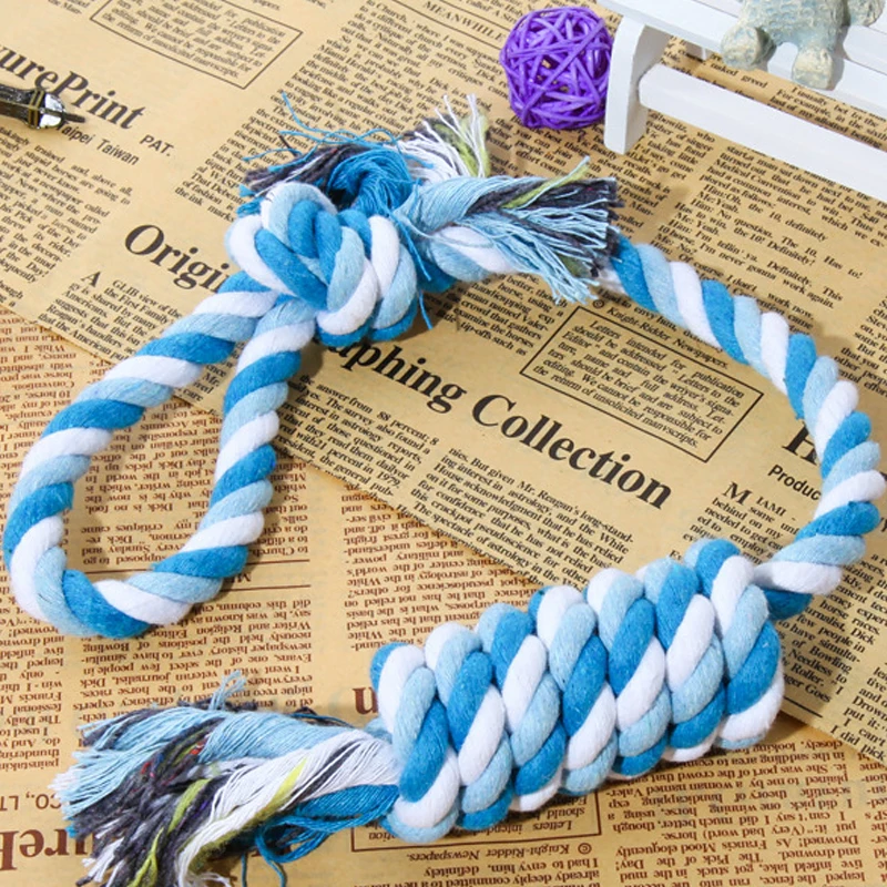 Игрушка для домашних животных двойной узел из хлопчатобумажной веревки плетеный