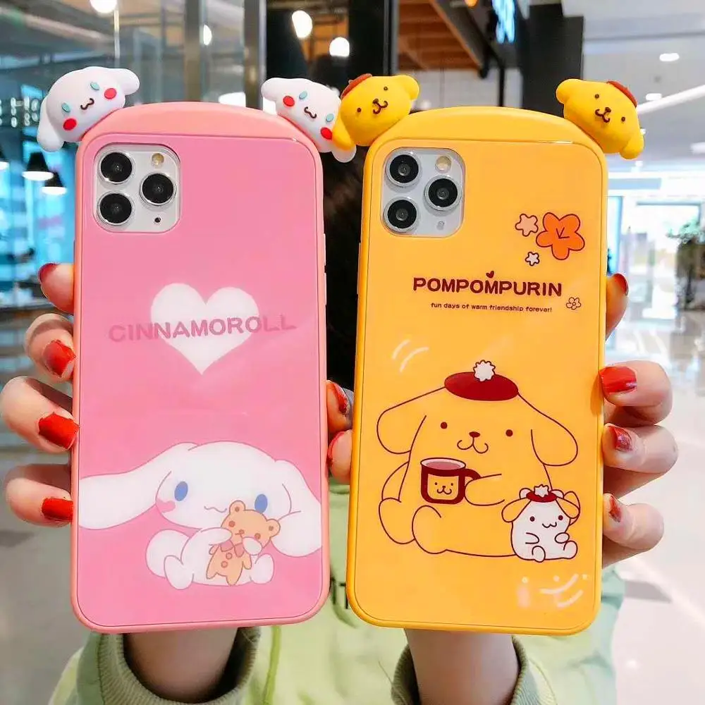 Закаленное стекло чехол для iphone 11 X XR XS Pro Max мультяшный медведь телефона SE 8 7 Plus 2020