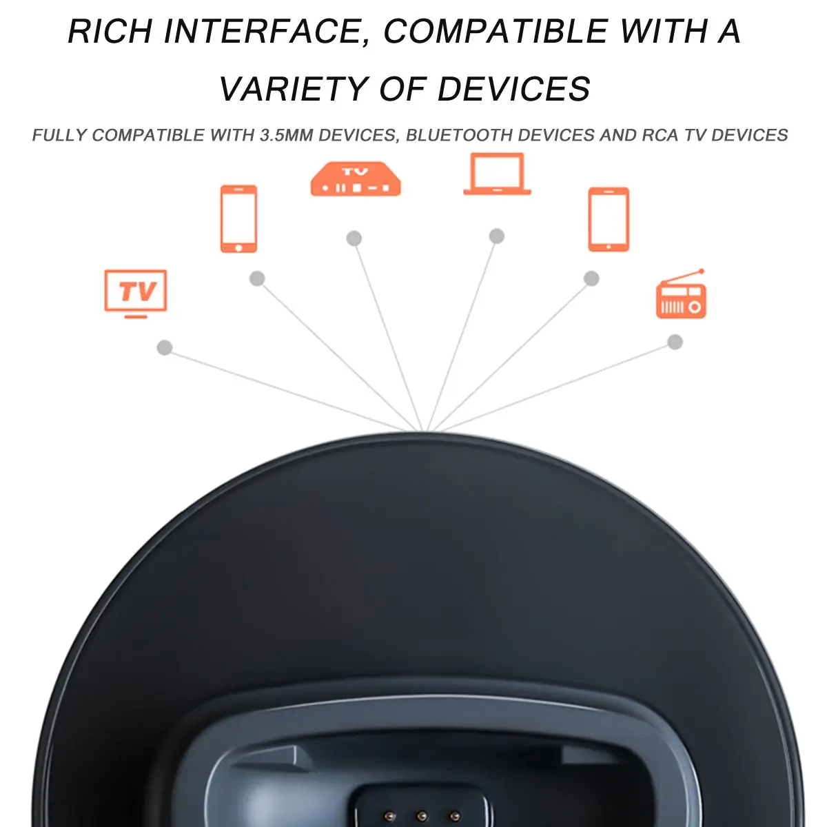 

KINCO E2 Wireless earphone for TV, 2.4GHz Hearing Assistance TV Listening Headset System for Seniors Voice Amplifier