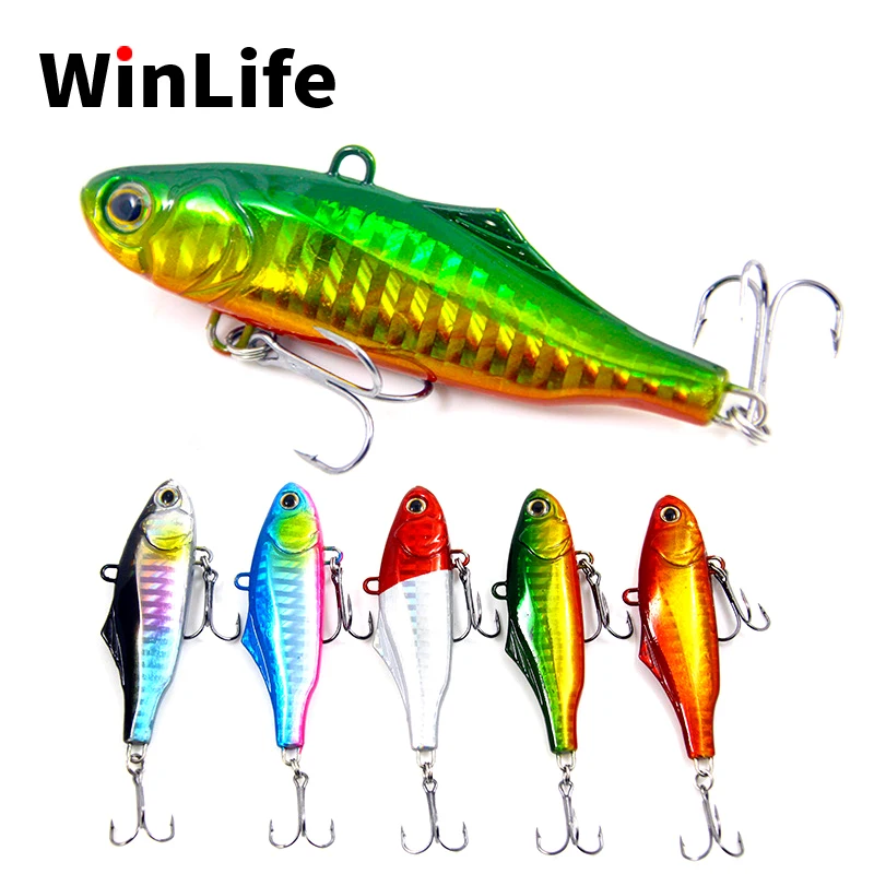 

Winlife 1pcs Metal VIB Lures 7.3cm 22.5g Vibrations Spoon Lure Fishing Bait Bass Artificial Hard Bait Sea Saltwater Accessories