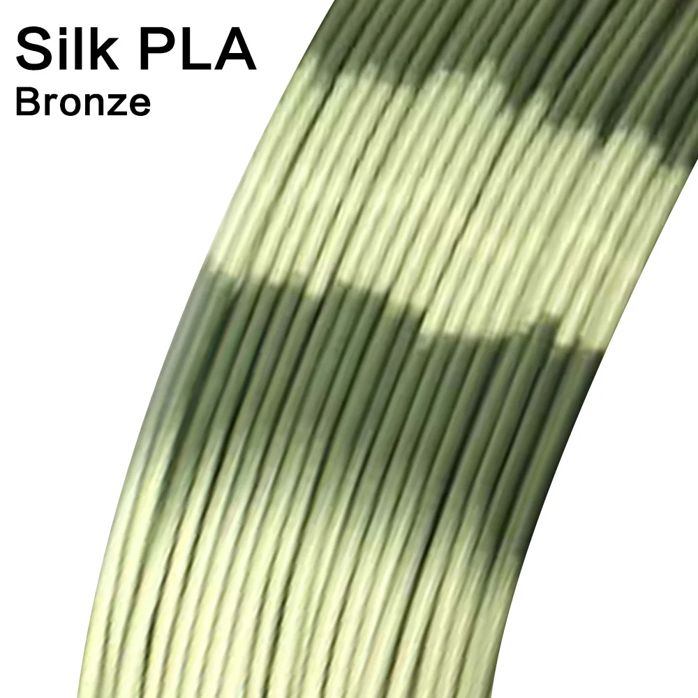SILK-Bronze Noulei 3d Ручка 10 метров блестящая PLA 1,75 мм 3d принтер нить шелковая текстура на ощупь материалы для печати 3 ручки нити - Цвет: SILK-Bronze