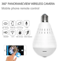 hd wifi camera 360%c2%b0 panoramic fisheye hidden cam bulb light home security cctv camera two ways audio