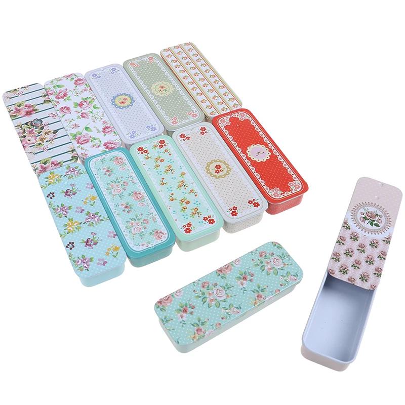 1PCS Rectangular Slide Cover Mini Iron Box Storage Wedding Jewelry Pill Cases Portable Tin Boxs Container | Дом и сад