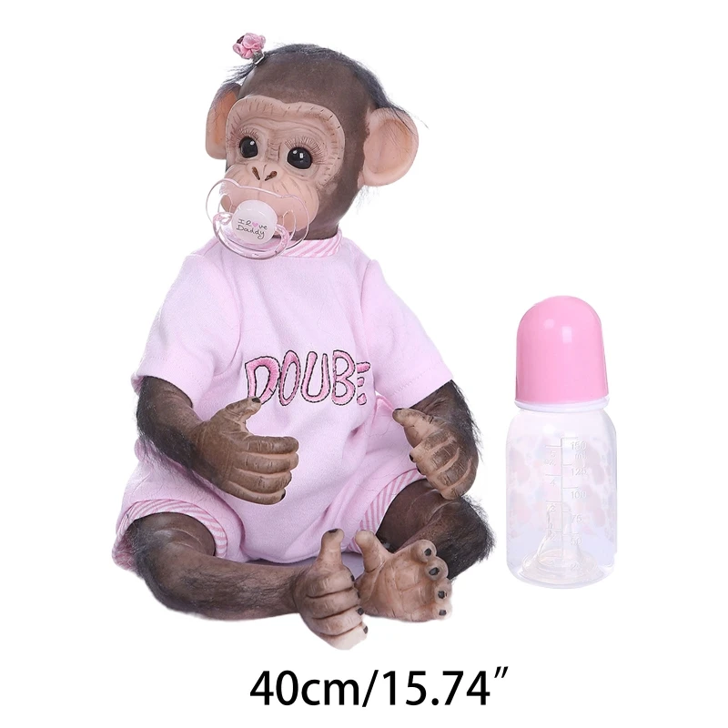 

15.8 inch 40 cm Reborn Baby Dolls Lovely Monkey Doll Soft Silicone Realistic Toy