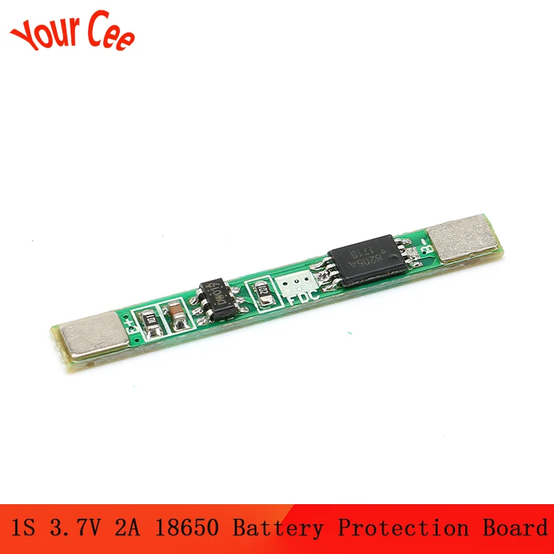 5 шт. защитная плата PCB для батарей 1S 3 7 В 2 а li ion BMS PCM 18650 литий ионный