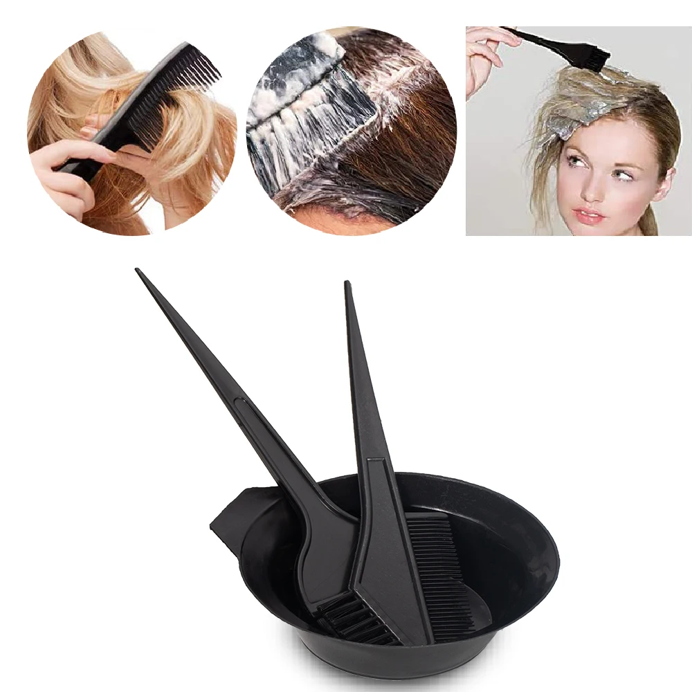 

Hair Color Dye Bowl Comb Brushes Tool Kit Hair Dyeing Tools Salon Hairdressing Styling Tint DIY Tool