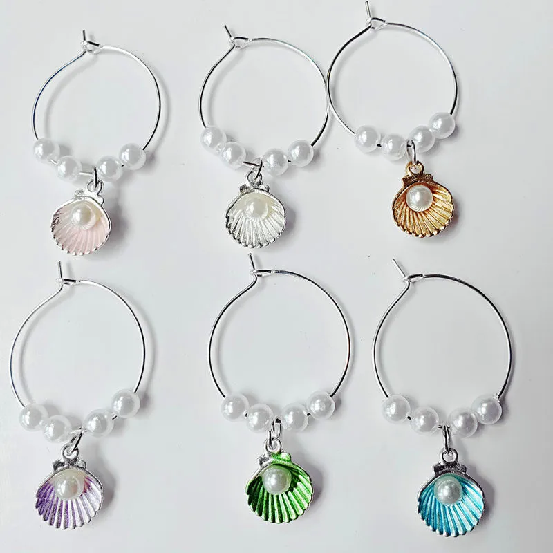 Набор из 6 шт. маркер на стакан для вина шармы кольца рождественской вечеринки бар