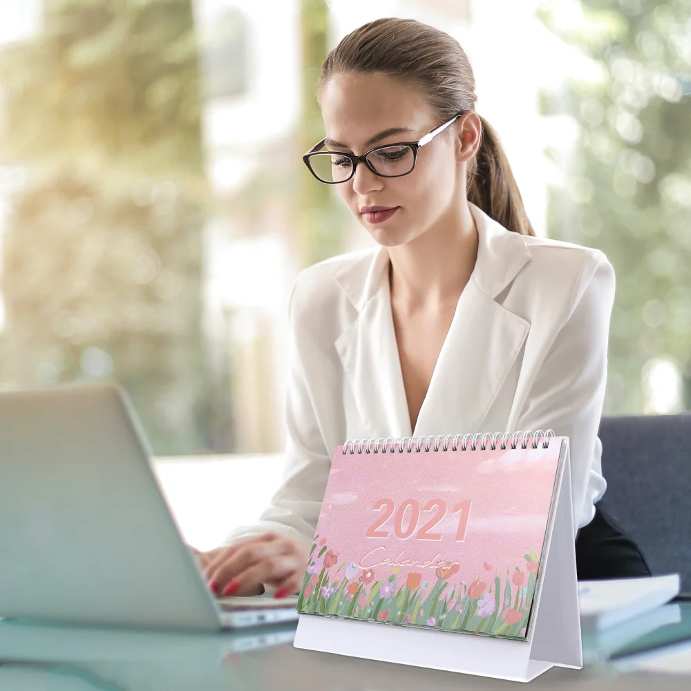 

1Pc Note-taking Calendar Tabletop Calendar Simple Desk Calendar 2021 Calendar