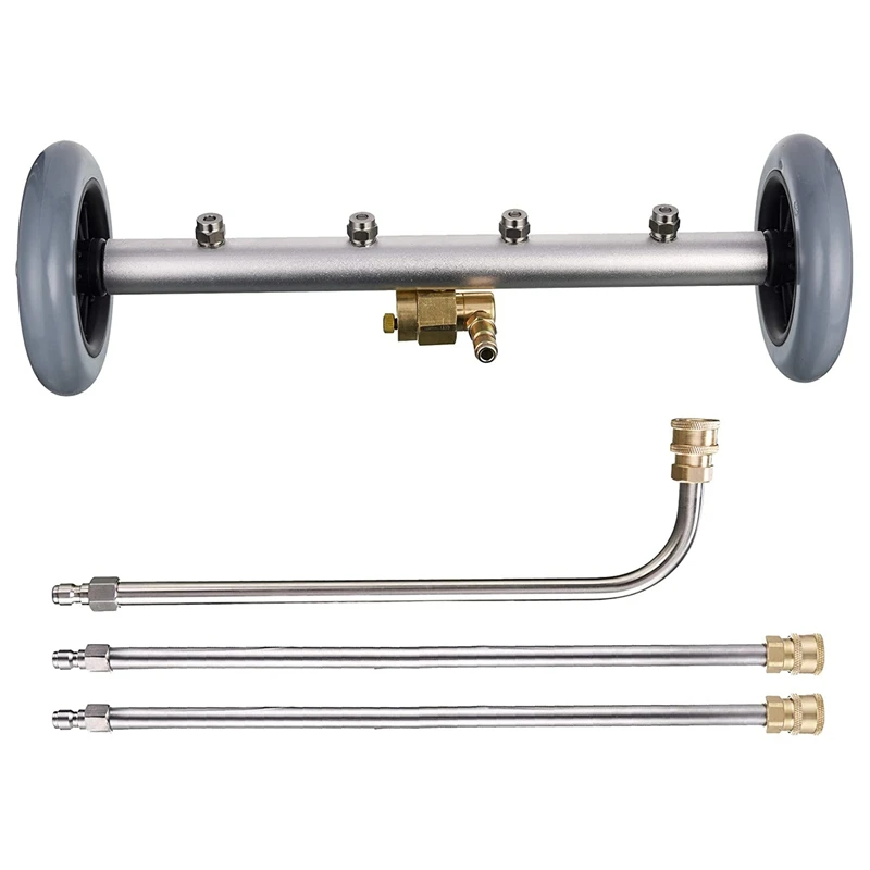 

Dual-Function Washer Chassis Cleaner, 16-Inch Washer Surface Cleaner Attachment, Under-Vehicle Washing Water Broom