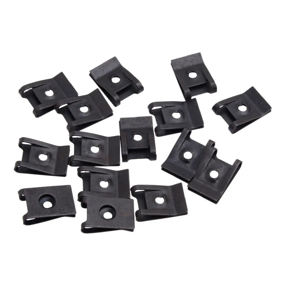 

15 X Sets Clips & Screws Spring Bumper Fender Metal U-Type Panel Parts