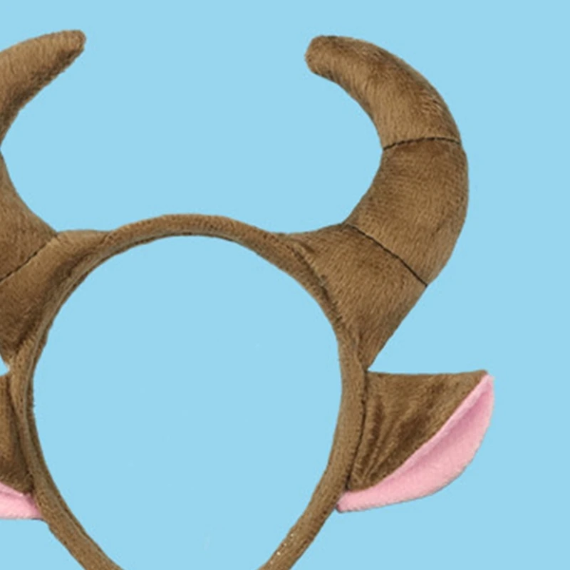 

3pcs/4pcs Adult Kid Ox Horn Headband Bow Tie Tail Gloves Cosplay Halloween Costume Children's Day Gift Christmas Prop