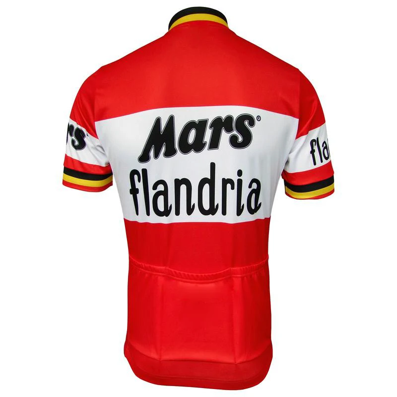 

Mars Flandria Cycling Jersey Retro Cycling Clothing Mountain Bike Jersey Road Bike Shirt Triathlon Bicycle Wear MTB Tops Maillot