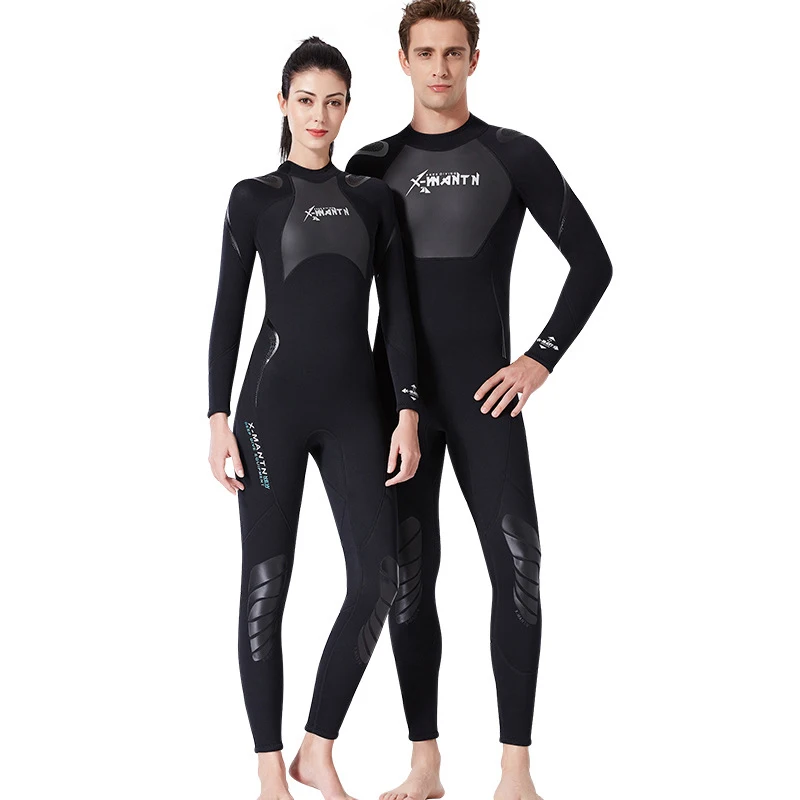 New 3mm Neoprene+Shark Skin Patchwork Wet Suit for Men Women Diving Scuba Snorkeling Surfing Keep Warm Anti-scratch New 2021