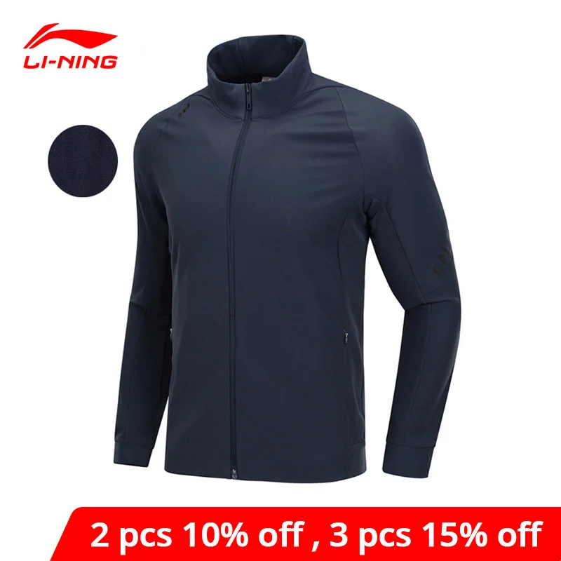 Мужская Тренировочная куртка Li-Ning приталенная флисовая спортивная с 3D
