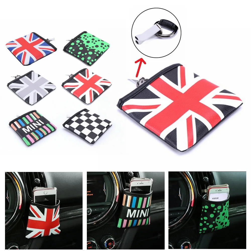 

Держатель для телефона на решетку вентиляционного отверстия автомобиля, подвесная карманная сумка для хранения для MINI Cooper Countryman R60 R50 R53 R55 R56...