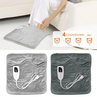 50w electric foot warmer useuuk plug smart adjustable timer soft flannel foot heating pad for home bedroom sleeping 40x40cm