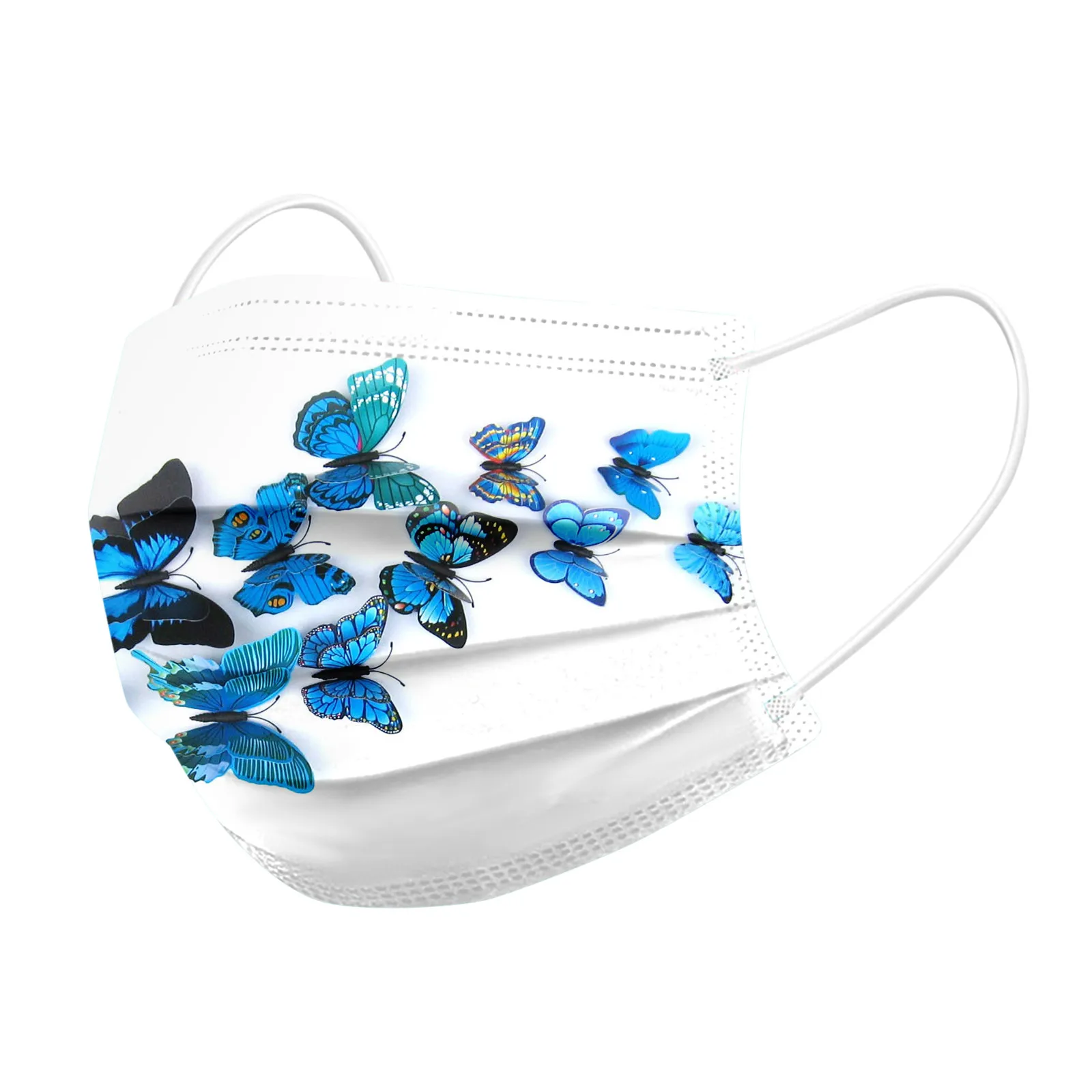 10pcs Adult Butterfly Printed Masks Mouth-muffle Disposable Flower Pattern Face mask 3 Layer Ply Meltblown Cloth Filter Facemask | Красота и