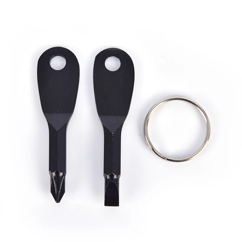 

1 Set Mini Stainless Steel EDC Multifunction Screwdriver Key Shape Slotted Screwdrivers Keychain Pocket Repair Tools