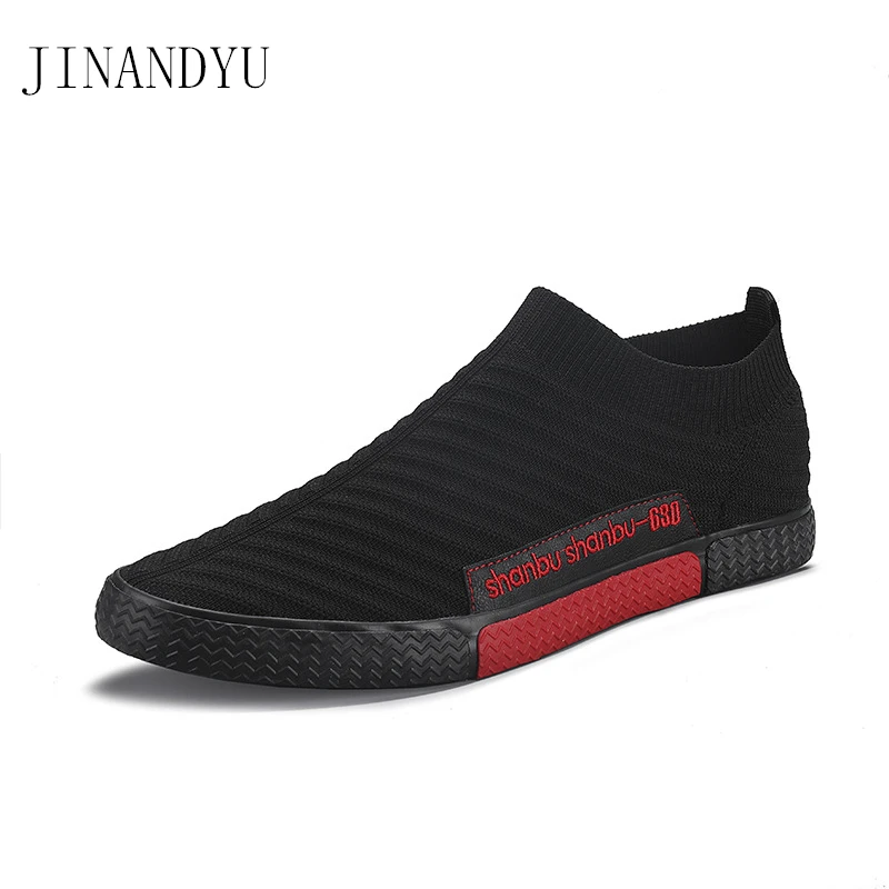 

Man Slip on Grey/Black Shoes Men Sneakers Fashion Shoes Man Sneakers 2020 Breathable Shoes Men Casual Sock Sneakers