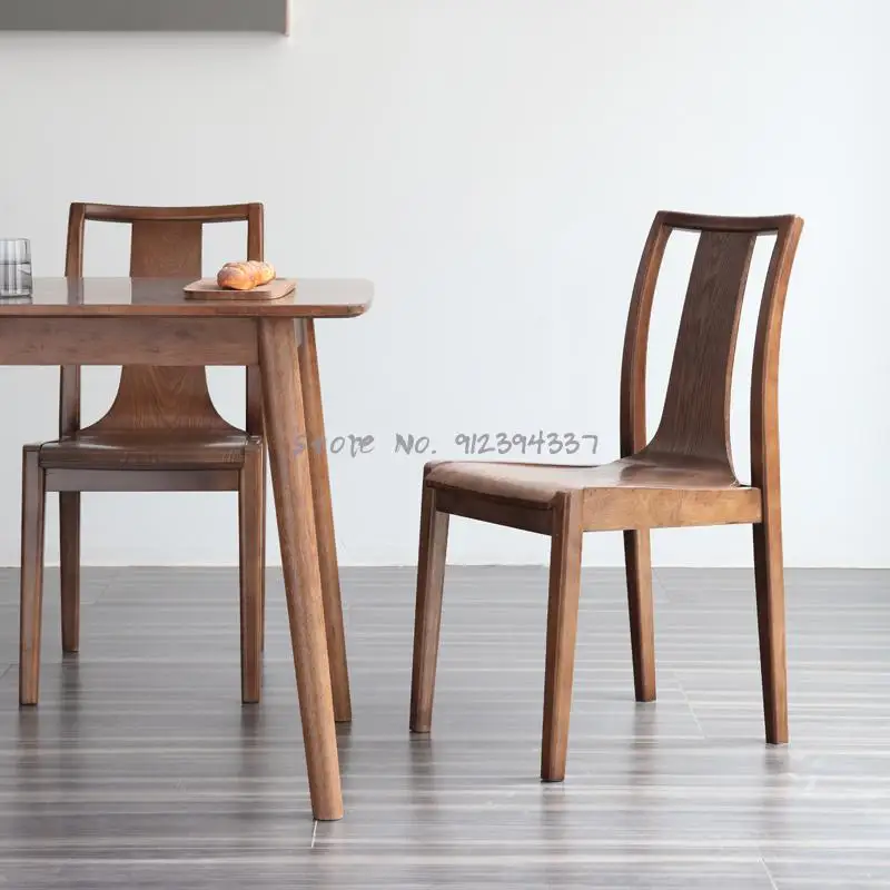 Современный обеденный стул из массива дерева для дома Скандинавская простая