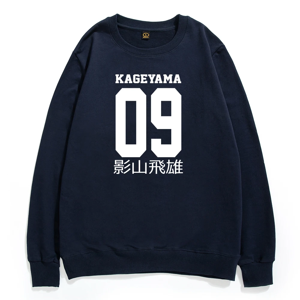 

Толстовка Kageyama Tobio Haikyuu мужская с японским аниме круглым вырезом, Модный пуловер в стиле Харадзюку, теплая Корейская одежда