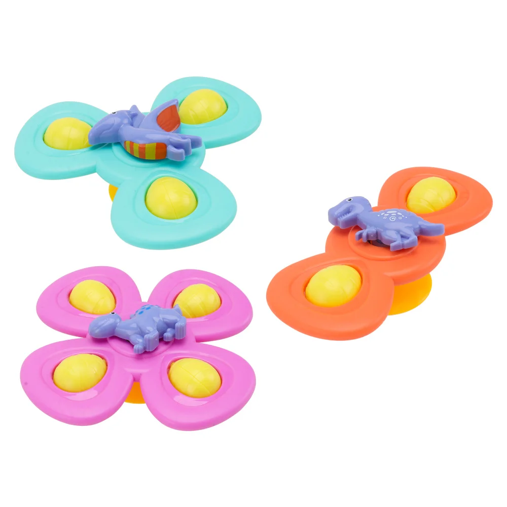 

3pcs Cartoon Spinning Tops Interesting Spinning Tops Suction Cup Children Toys