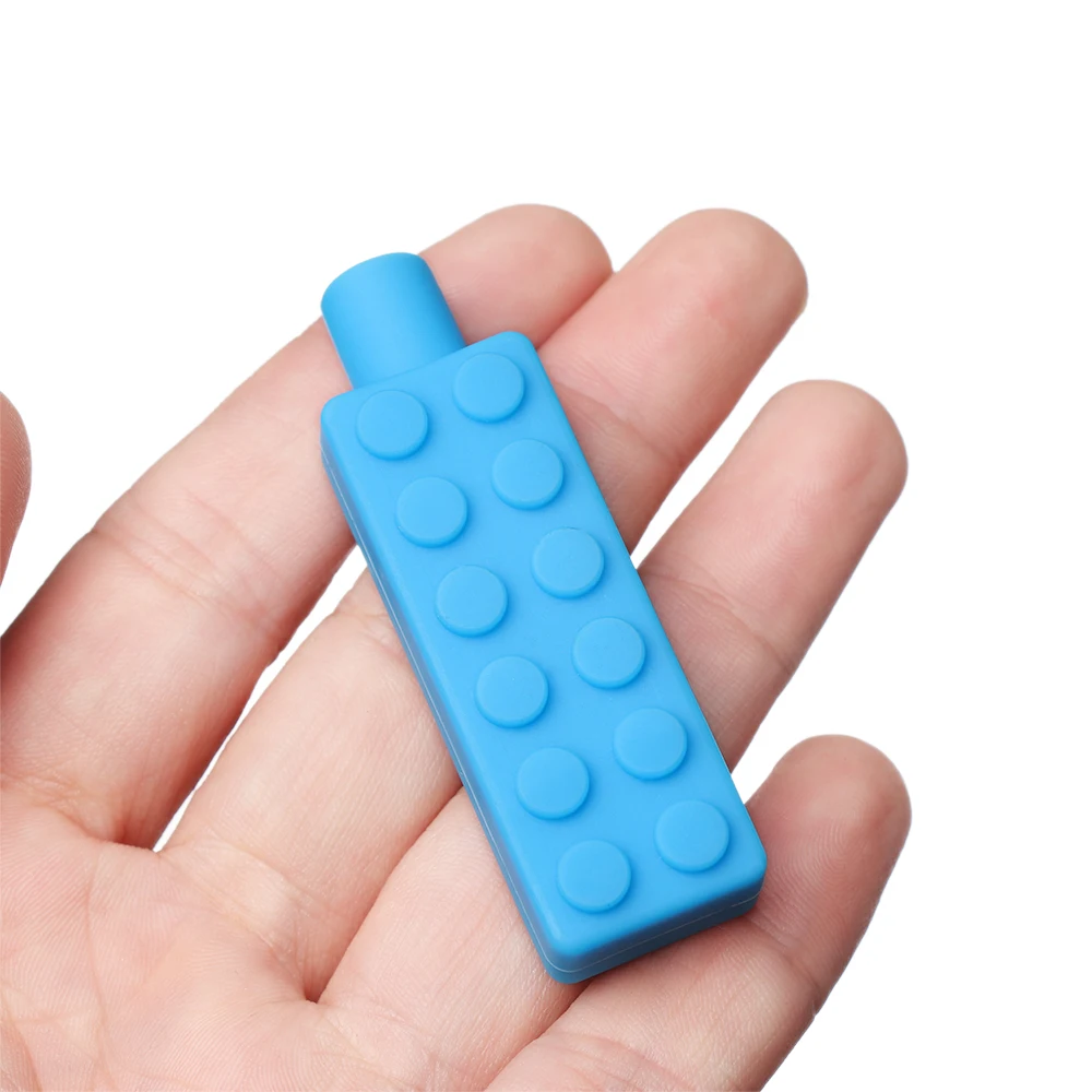 1 шт. Детские Силиконовые строительные блоки безопасный Прорезыватель для зубов
