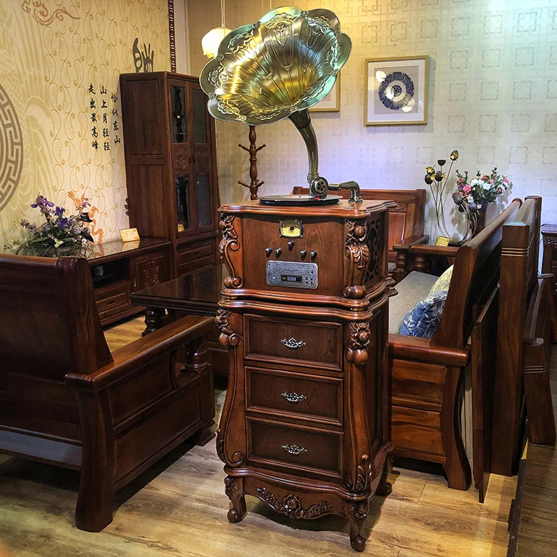 Ретро фонограф старый проигрыватель записей Классический гостиная чайная
