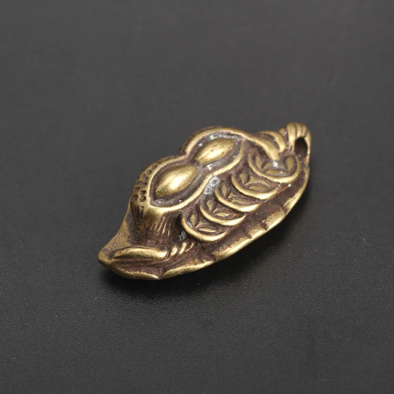 Ручная работа креативный латунный арахисовый богатство брелок кулон в виде