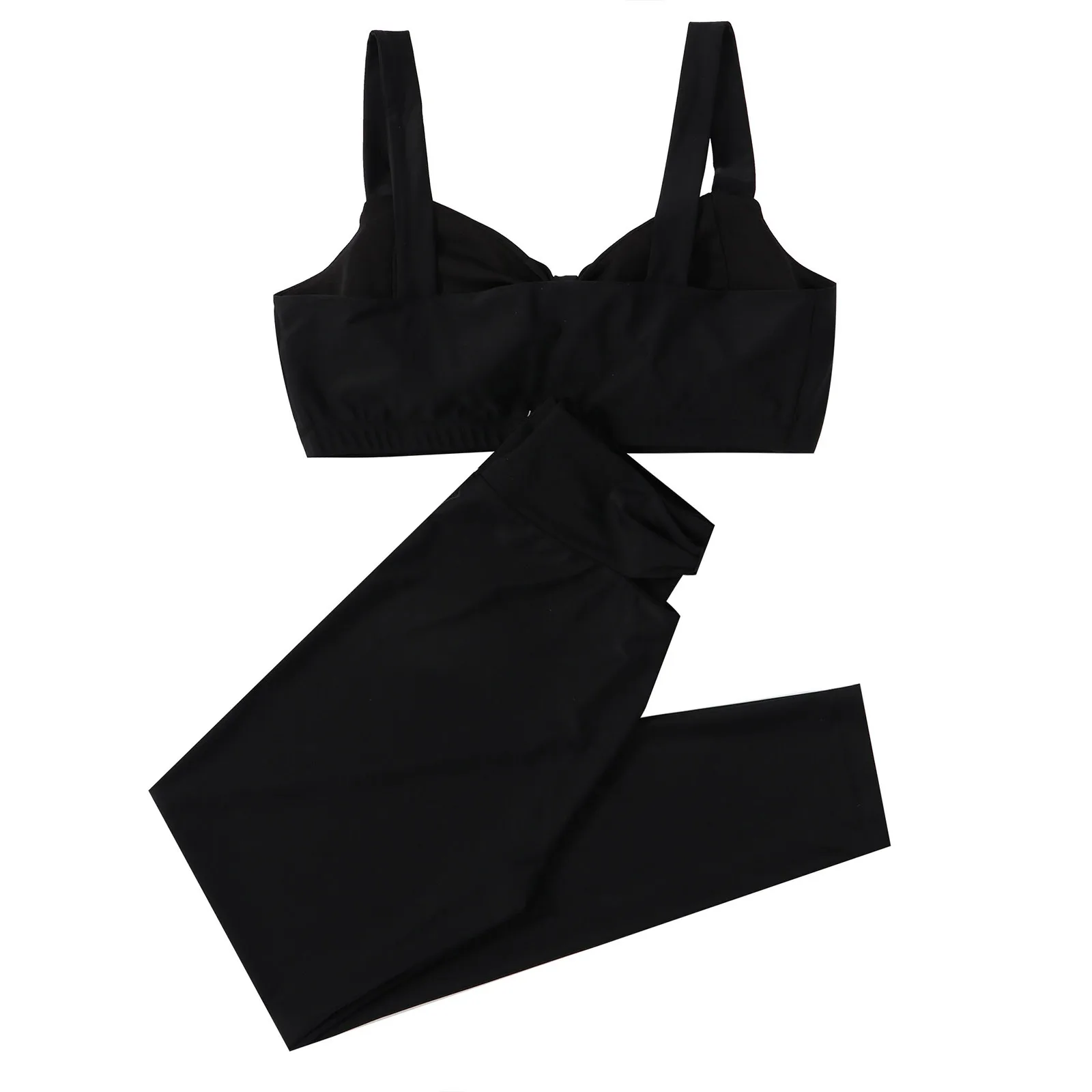 Сексуальный женский спортивный костюм с цветочным принтом накладки майка для