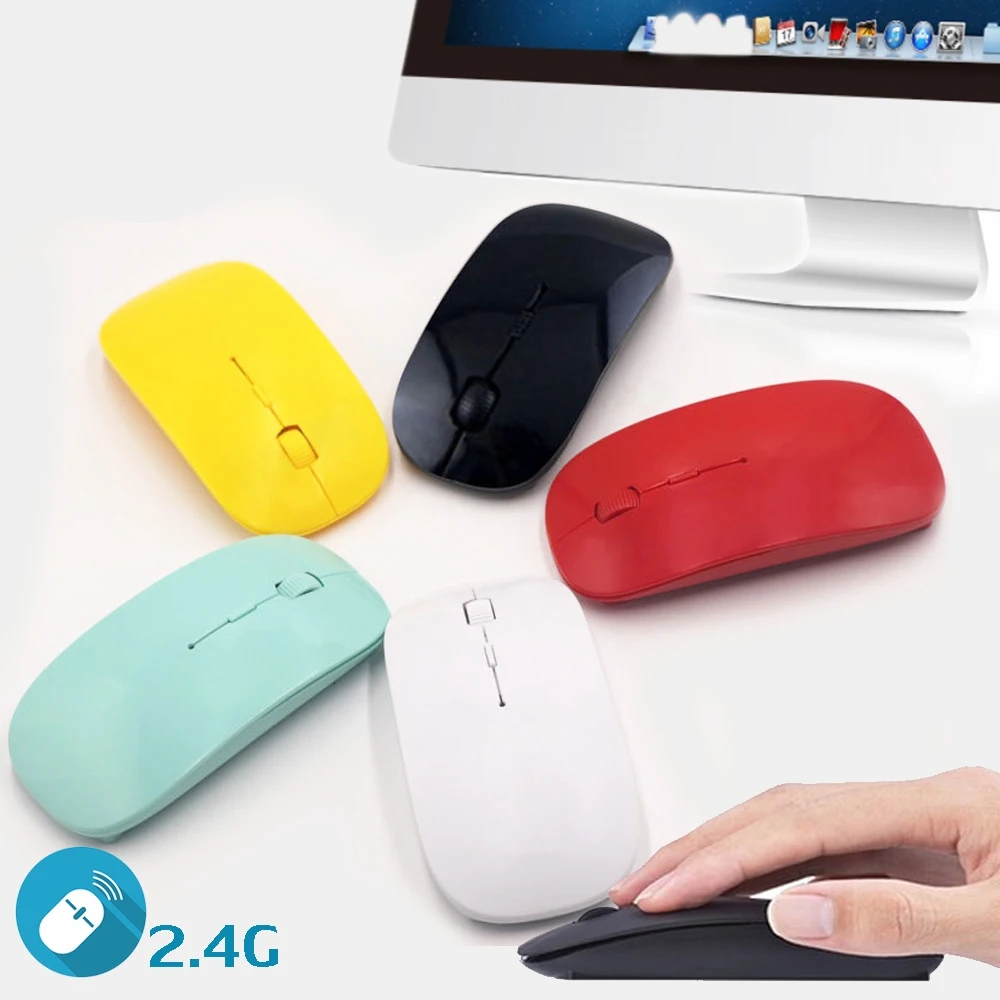 CHUYI, беспроводная оптическая мышь, USB, для ноутбука, офисная, Ganming, ультра-тонкая мышь, 2,4 г, приемник, супер тонкий, Mause, для ПК, компьютерных мышей