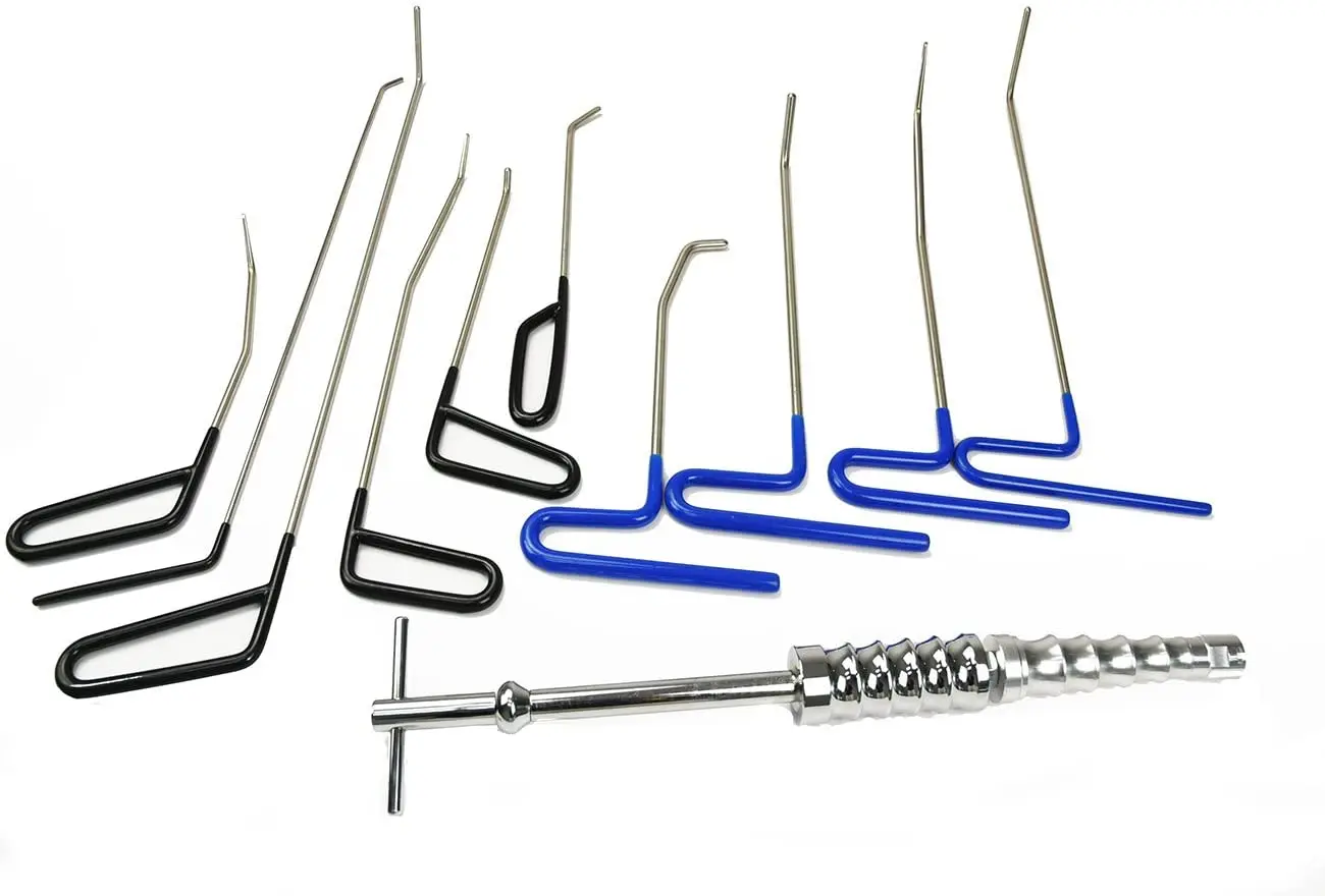 comprar Paintless Dent Extrator Kit Com 34 Pçs Cola Puxar Torneiras Reparação Dentes Em Todas As Peças Do Carro 2in1 Slide Hammer Dent Removedor