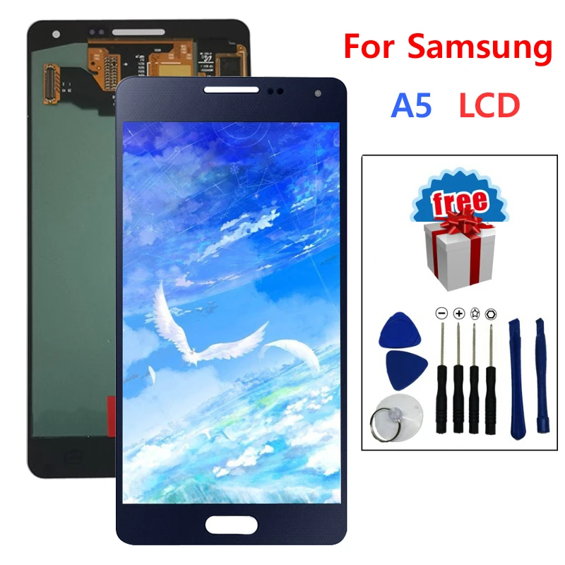 Хорошее качество OEM LCD для Samsung Galaxy A5 2015 A500 A500F A500FU A500M экран сенсорный дигитайзер