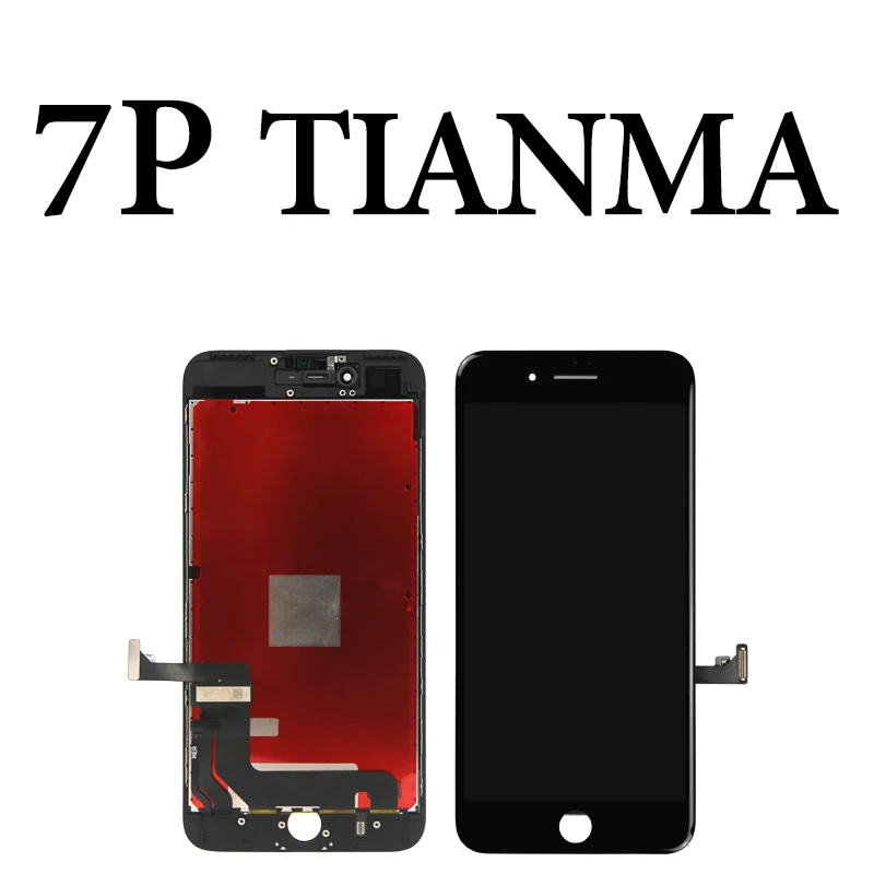 for iphone 7P Black AAAA+++ для iphone 6 6S 7 8 Plus ЖК Tianma для iphone X XR ЖК сенсорный экран Стекло сборка Бесплатный подарок без битых пикселей - Цвет: for iphone 7P Black