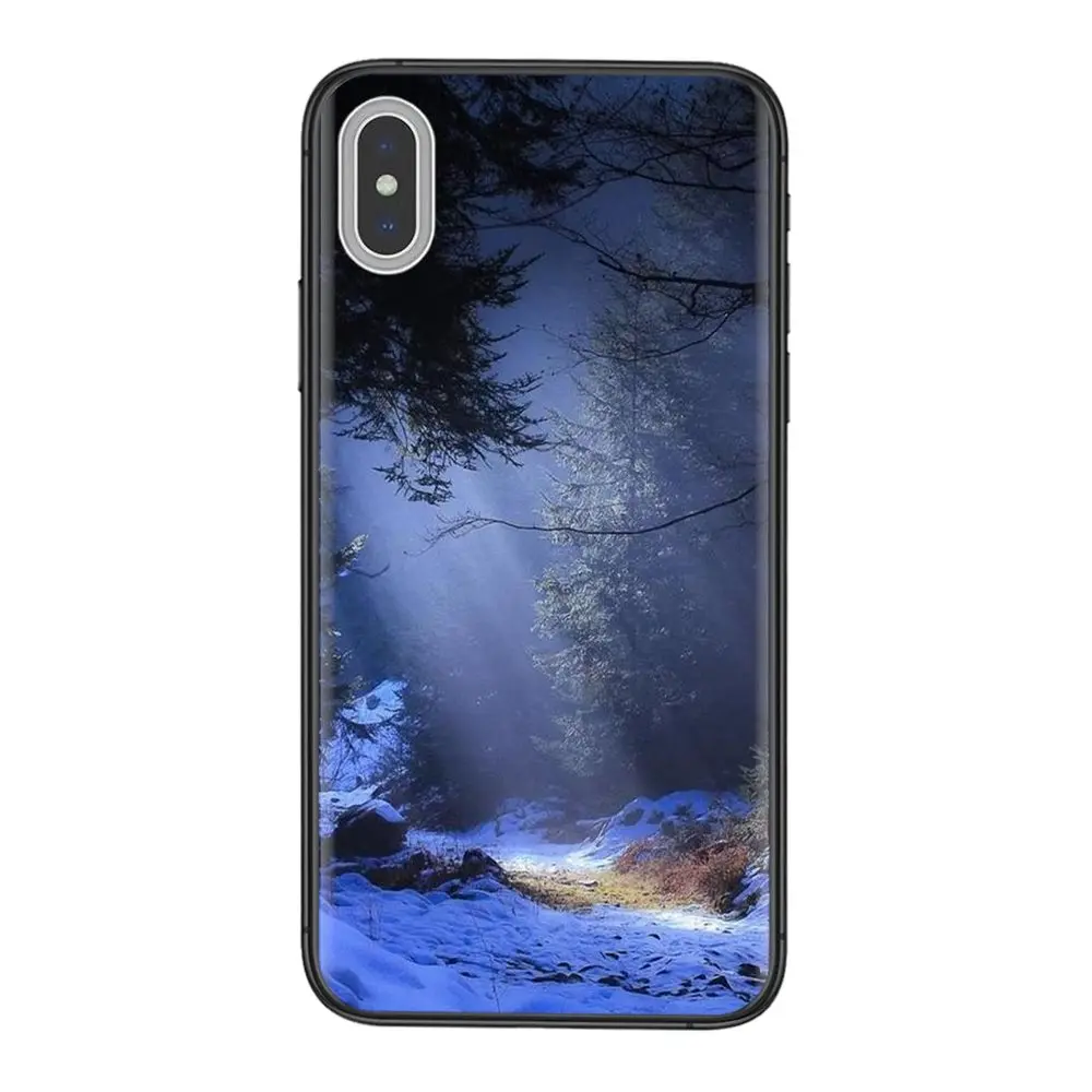 Черный силиконовый чехол Prime Art красивый синий натуральный лес для Galaxy Note 20 10 9 8 Ultra