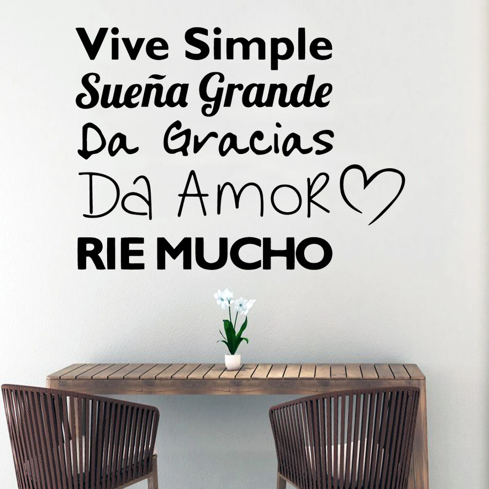 Модные испанского предложения декоративные стикеры Водонепроницаемый домашний