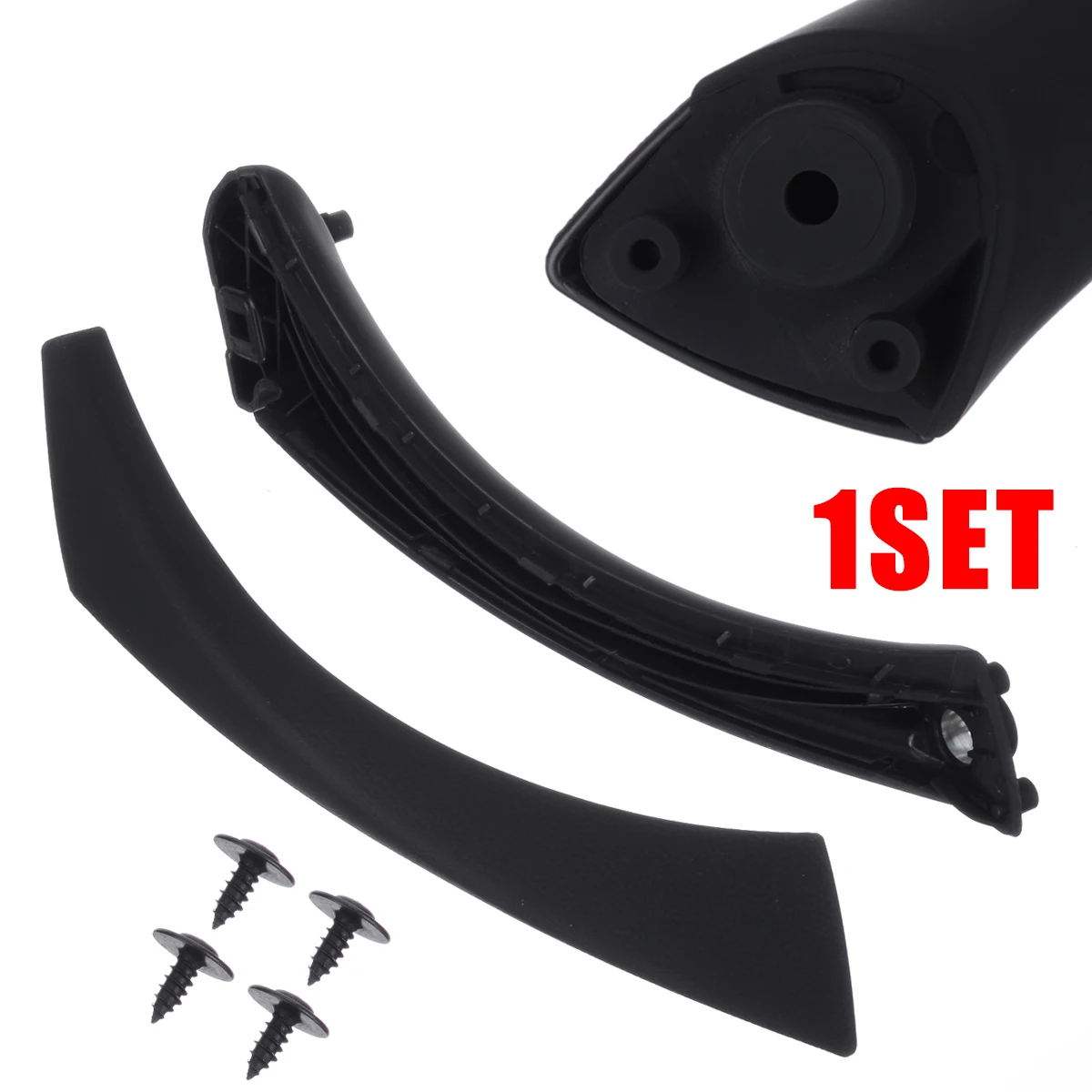 

Treyues 1pc Right Inner Door Panel Handle Pull Trim Cover Black ABS For BMW E90 E91 316 318 320 325 330 335