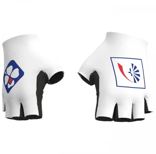 2021 Groupama Fdj  Team One Pair Sports Half Finger Cycling Jersey Gloves MTB Road Mountain Bike Bicycle Gel Gloves