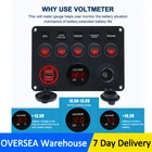 Панель переключателя с цифровым вольтметром, 5 клавиш, а, 12 В