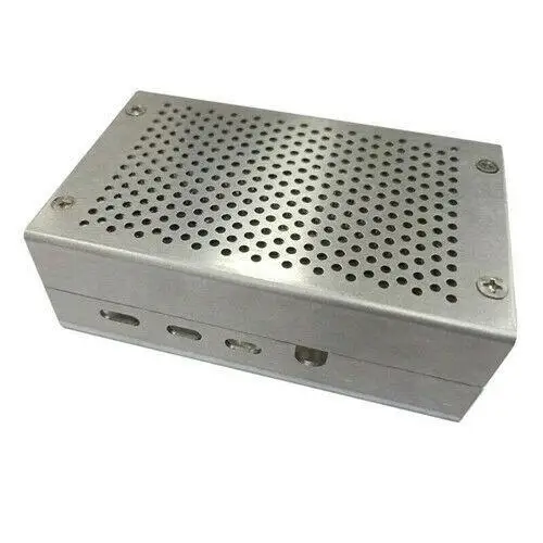 Для Raspberry Pi 4 Алюминиевый Чехол черный корпус Серебряная коробка металлический
