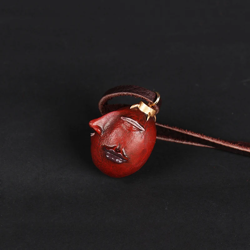 Ожерелье Griffith Behelit 1997 года красного цвета с камнем Beherit, ожерелье Guts Beheritto The Egg Of King с кожаным шнуром, активируемым типом.