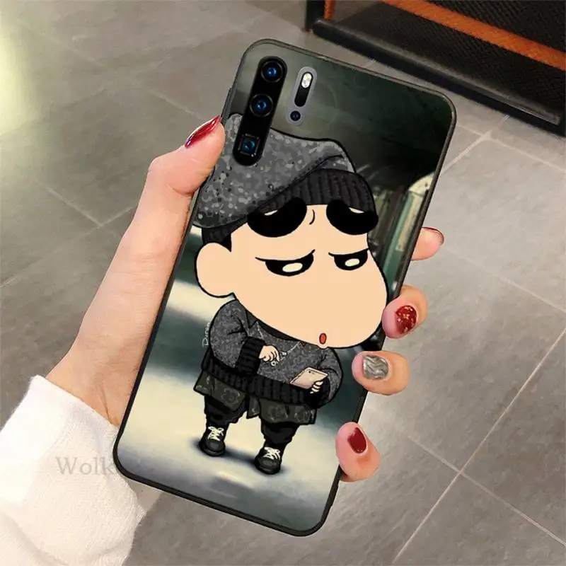 

Cartoon Crayons Shin cute Chan Phone Case For Samsung S6 S7 S8 S9 S10 E S20 Edge plus lite 2019 Black soft nax fundas cover