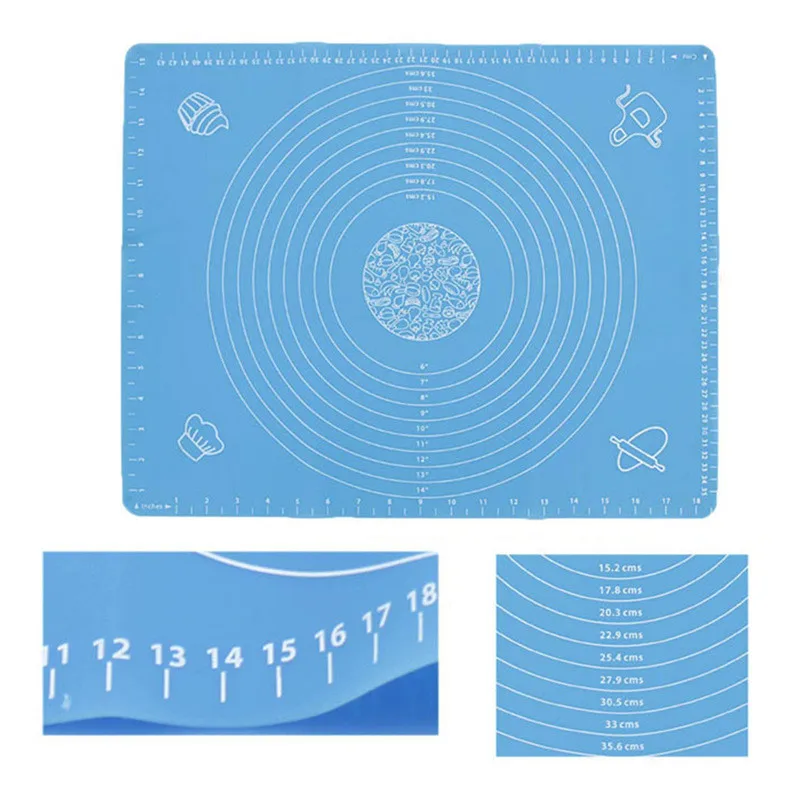 Антипригарный силиконовый коврик для разминания теста доска выпечки пирожных