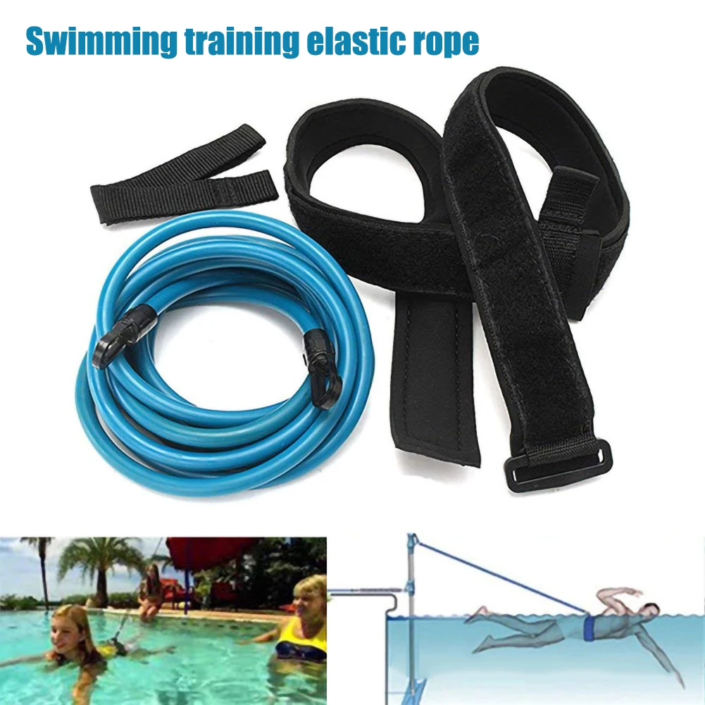 

4M Swim Traninig Resistance Band Latex Swimming Tether Stationary Underwater Training Outdoor Swimming Tools