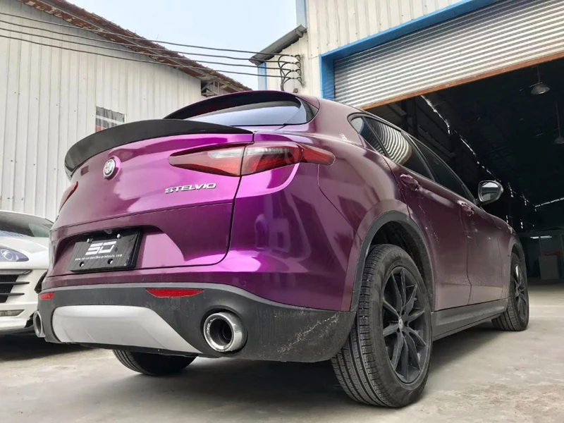 Спойлер для Alfa Romeo Stelvio задний спойлер из углеродного волокна черный багажника