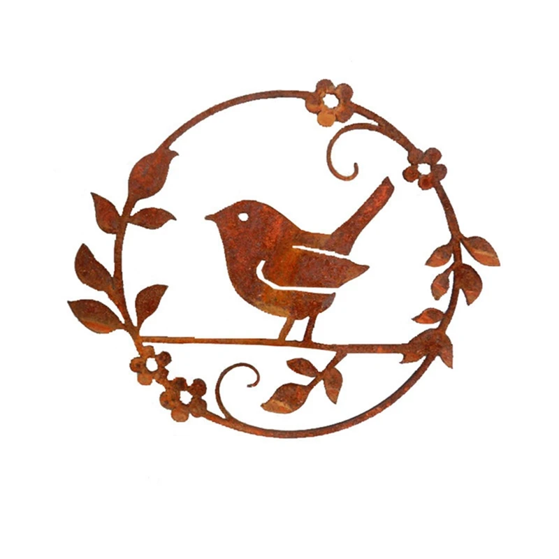 Wren Garden Decor Rusty Bird Gift Lover Metal - Wild Art | Дом и сад