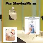 Антизапотевающее зеркало для душа, антизапотевающее зеркало без запотевания для ванной комнаты, настенные Стикеры, дорожное мужское зеркало для бритья, 13*17 см, домашний декор