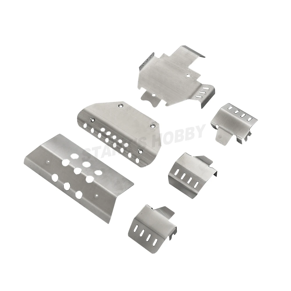 

6-Set TRX6 Metal Stainless Steel Chassis Armor Protection Board for 1/10 RC Crawler Car TRX-6 G63 DIY OP Upgrade Parts