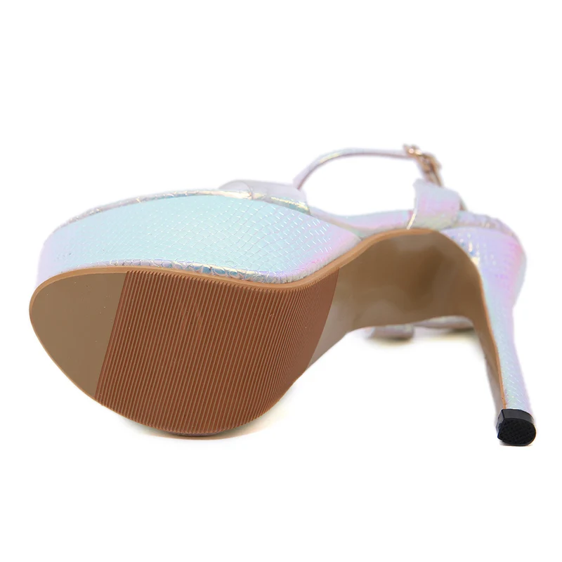 2019 летние женские прозрачные сандалии на танкетке и высоком каблуке 17 см туфли